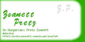 zsanett pretz business card